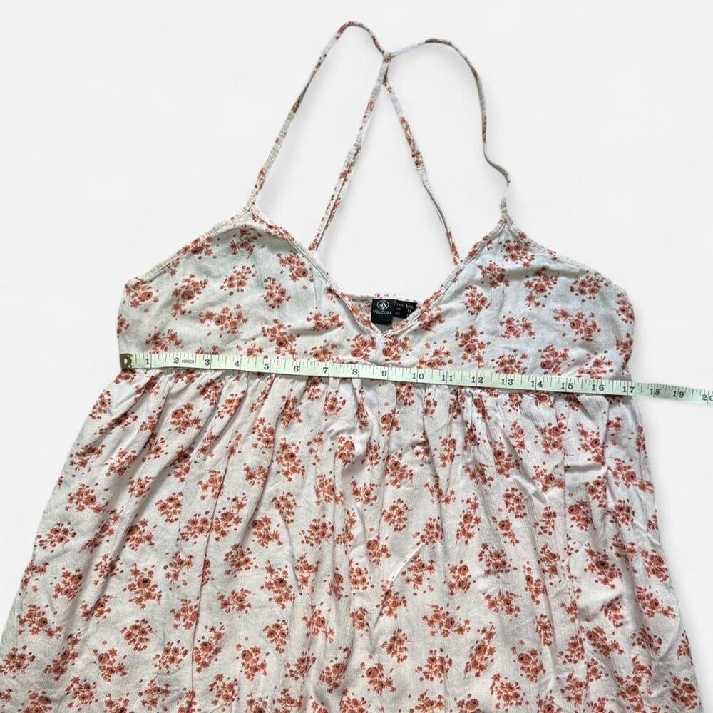 Volcom Pink Floral Spaghetti Strap BabyDoll Mini Dress (Size Medium) - Picture 4 of 8